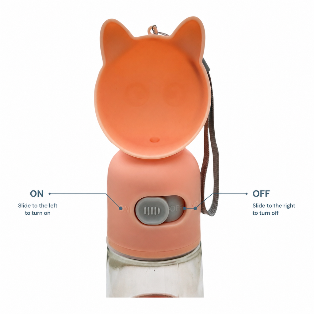 Cat Shaped Anti-Spill Portable Pet Water Bottle