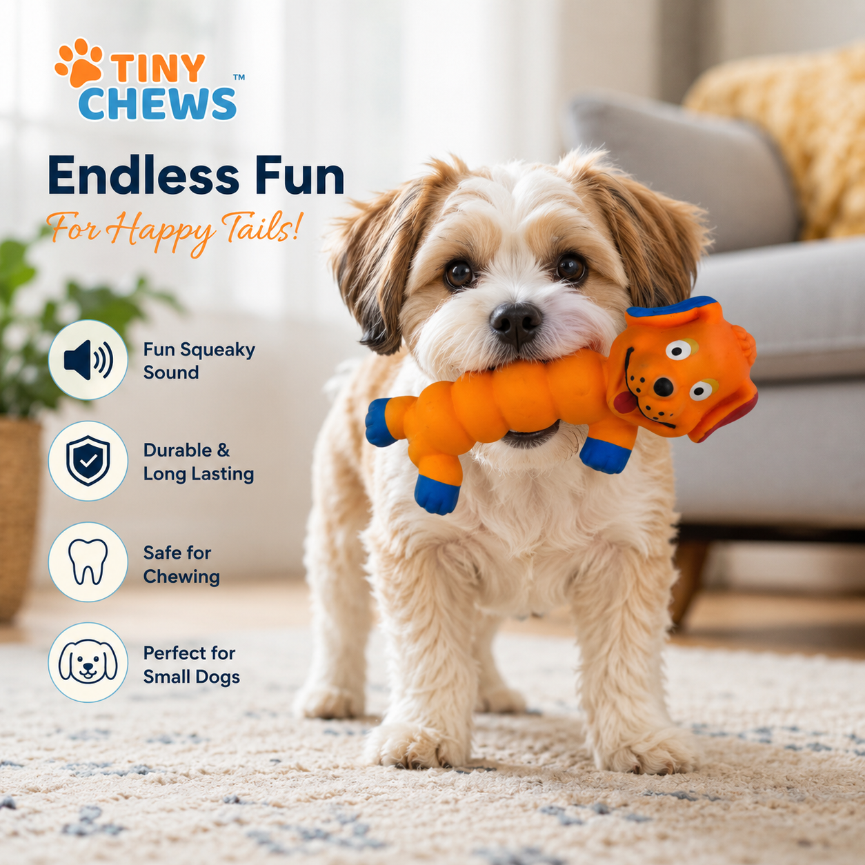 Tiny Chews Squeaky Dog Toy