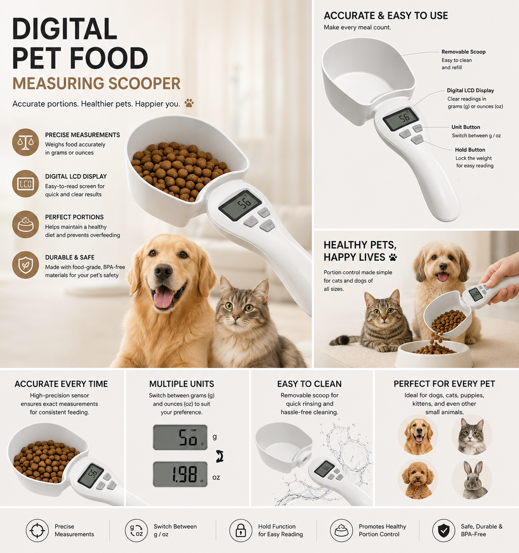 Digital Pet Food Measuring Scooper