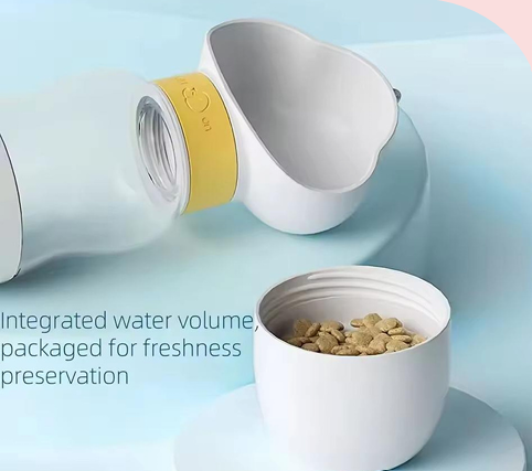 Anti-Spill Portable Pet Water Bottle & Feeding Bowl