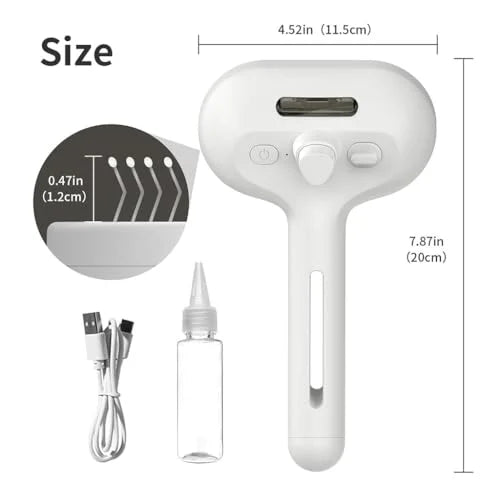 3-in-1 Luxury Stainless Steel Pet Grooming Steam Brush